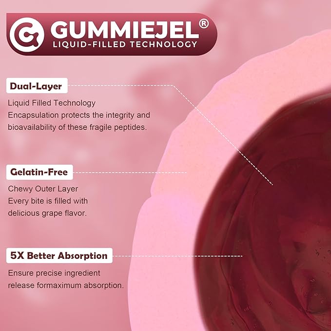 Collagen Peptides Gummies for Women & Men, Hydrolyzed Collagen (Type I,II,III,V,X) w/ 5000IU Vitamin D3 & Biotin Keratin, Multi Collagen Supplement Gummy for Healthy Aging, Skin Hair-Sugar Free, 60Cts