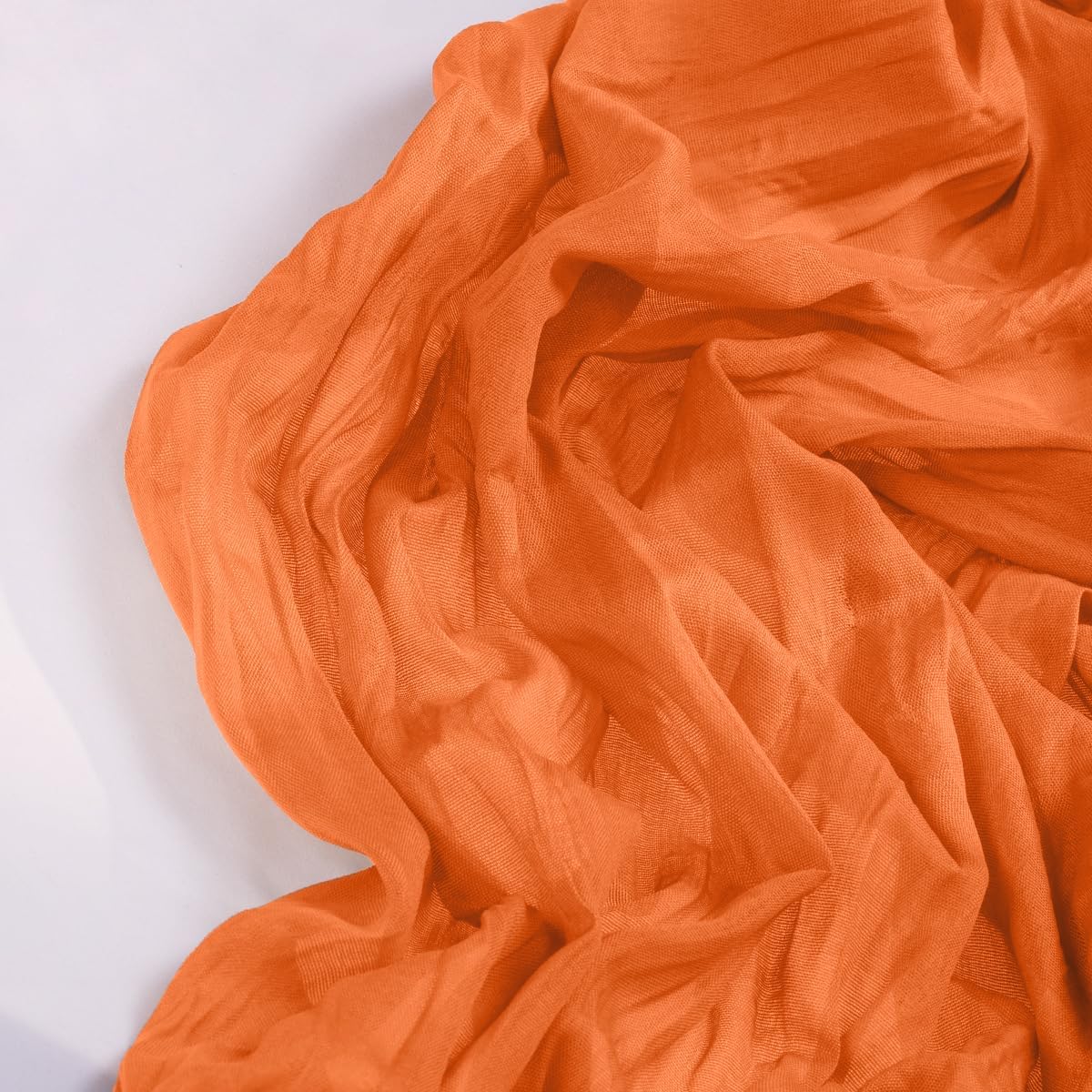 Orange Cheesecloth Table Runner 4 Pack Halloween Orange Table Runners Boho Gauze 120 Inches Cheese Cloth Fall Table Decorations for Thanksgiving Weddings Bridal Baby Shower Party Decor