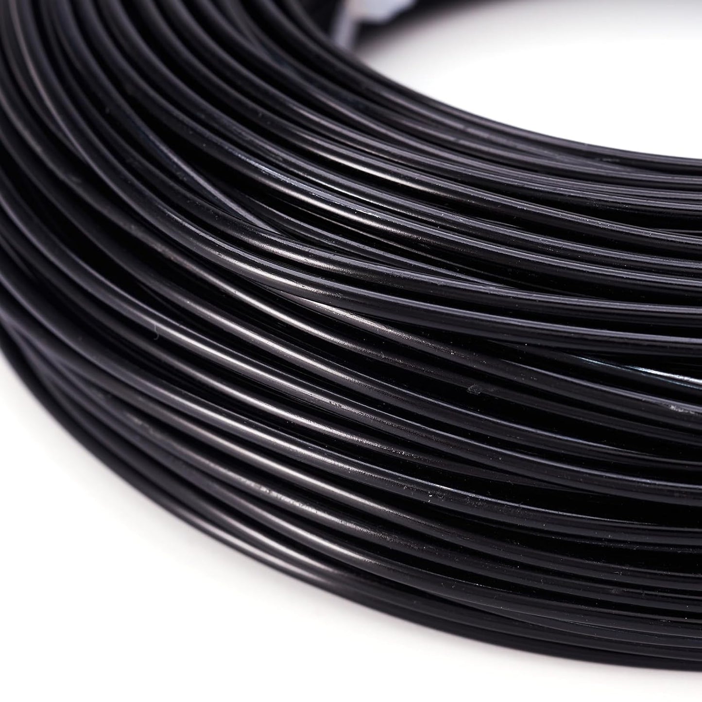 Fashewelry 180 Feet 12 Gauge Aluminum Wire Black Bendable Metal Craft Wire for Beading Jewelry Craft Making