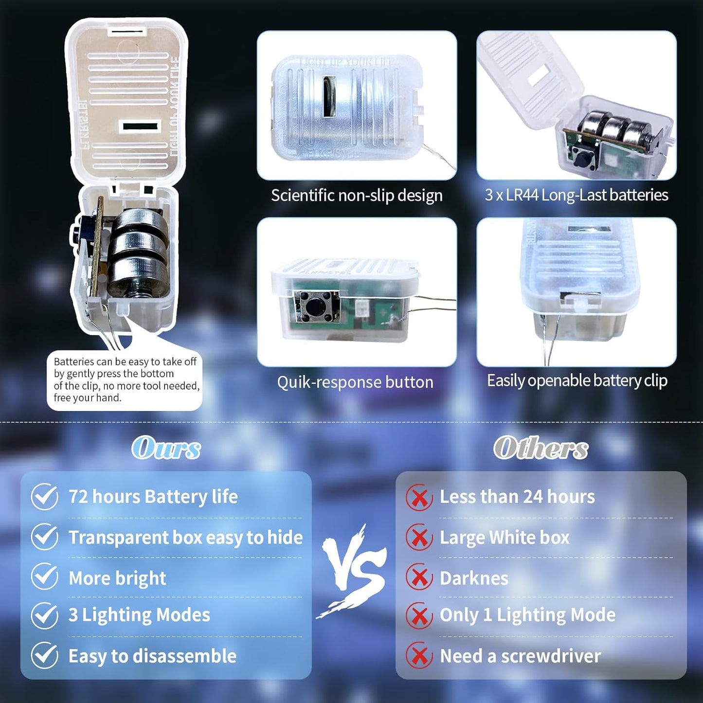 ZGWJ 8 Pack Fairy Lights Battery Operated, 7ft 20 Mini LED Fairy String Lights Silver Wire 3 Modes for DIY, Parties, Wedding, Bedroom, Halloween Christmas Decoration Silver White