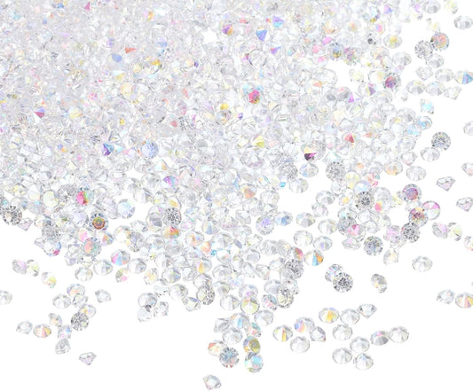 PATIKIL 14000Pcs Wedding Table Scatter Confetti Crystals 3mm Acrylic Diamonds Vase Fillers Gems for Table Centerpiece Decorations Bridal Shower Party, Clear AB