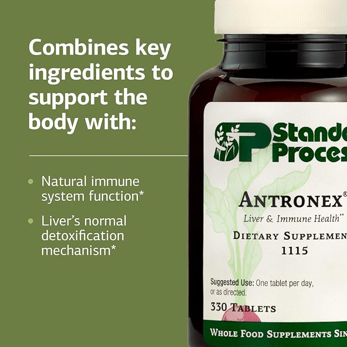 Standard Process Antronex - Whole Food Immune System Support and Liver Health Supplement with Calcium - 330 Tablets