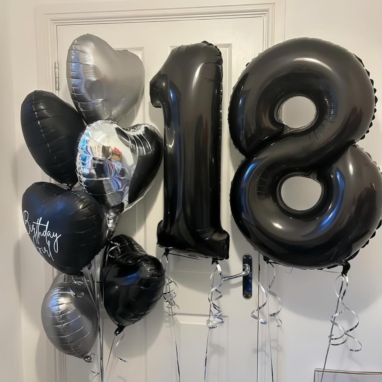 Black 0 Balloon Number,40 Inch Number 0 Balloon Large Black 0 Foil Mylar Helium Balloon for Birthday Party Decorations