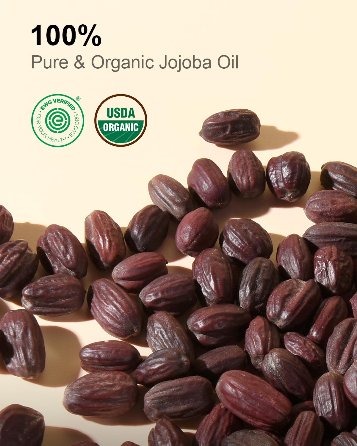 Yoken Organic Jojoba Oil Glass Bottle 8 fl oz, USDA Certified 100% Pure & Natural Jojoba Oil for Hair, Skin & Face, Cold Pressed Unrefined Hexane Free, Deeply Moisturizing Body Serum Oils for Gua Sha