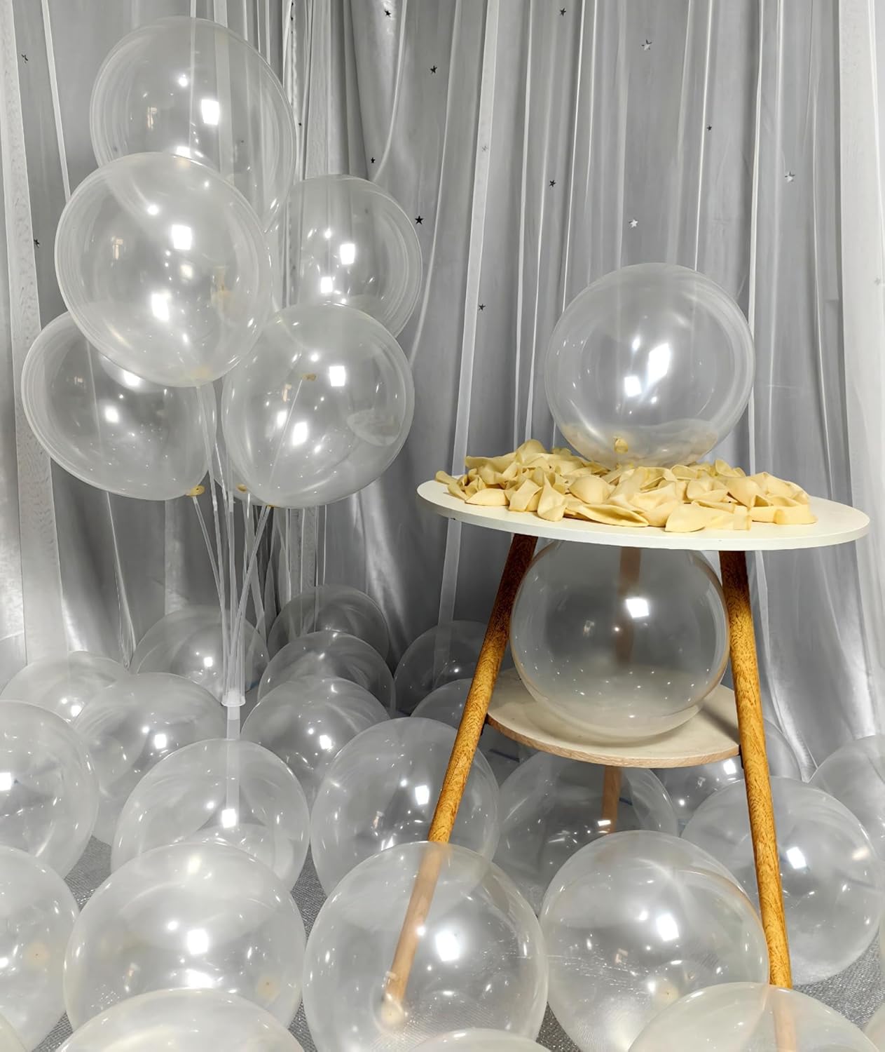 300 Pack Clear Balloons 12 Inch Latex Clear Latex Party Balloon Bulk for Various Party Events Decorations