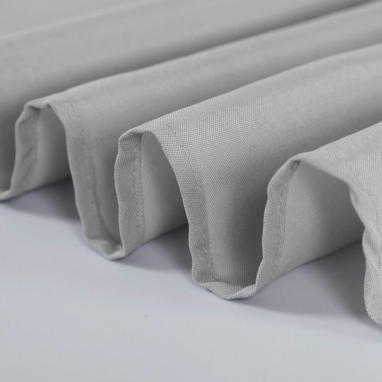 120 inch Round Tablecloth Washable Polyester Table Cloth Decorative Table Cover for Wedding Party Dining Banquet（120 inch,Silver）