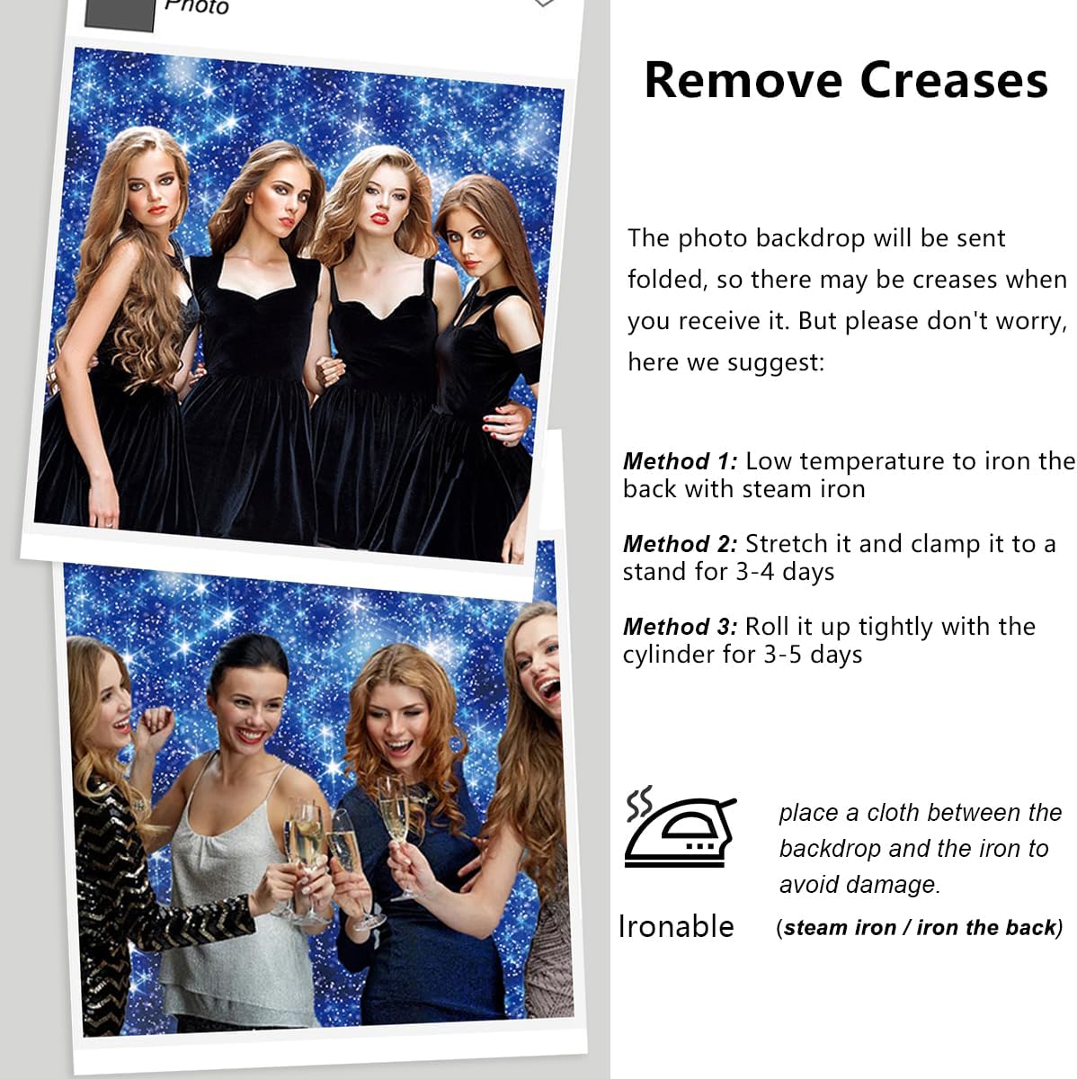 YongFoto Blue Glitter Backdrop 9x6ft Silver Light Spots Navy Blue Sequin Bokeh Photography Background Birthday Bridal Shower Wedding Photography Background Party Banner Decor Portraits Photoshoot