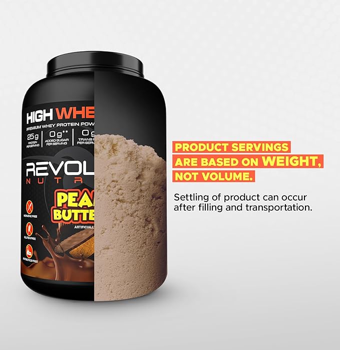 High Whey, Protein Powder 2LB, Whey Isolate, Gluten Free, Lean Muscle Mass for Men & Women, 25g of Protein Per Scoop, 908 g, 24 Servings (Chocolate Peanut Butter Cup, 2 Pound)