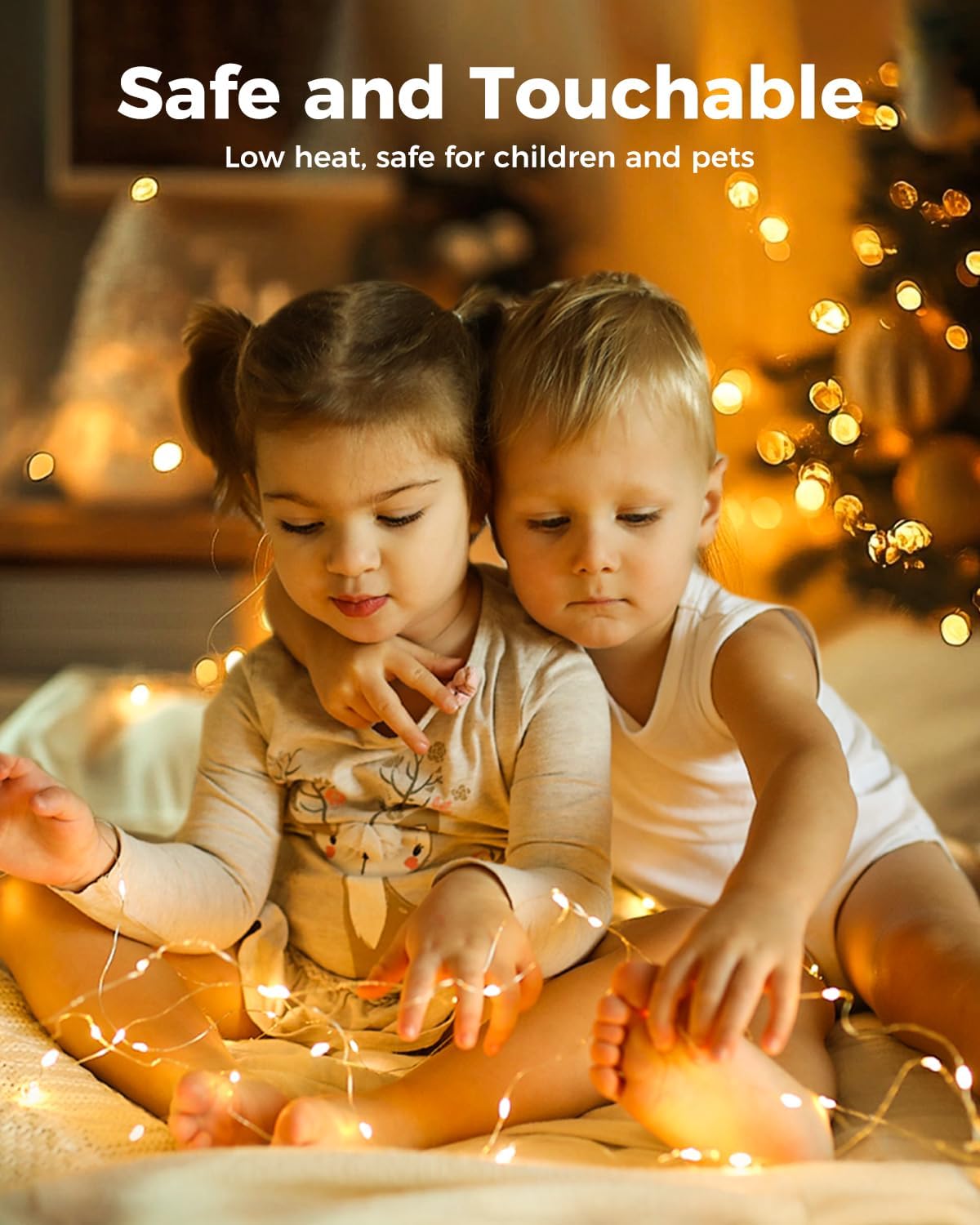 btfarm 50 Pack Fairy Lights Battery Operated, 7FT 20 LED Mini String Lights Waterproof Silver Wire for Mason Jars Centerpiece Table Crafts Bedroom Christmas Decoration, Warm White