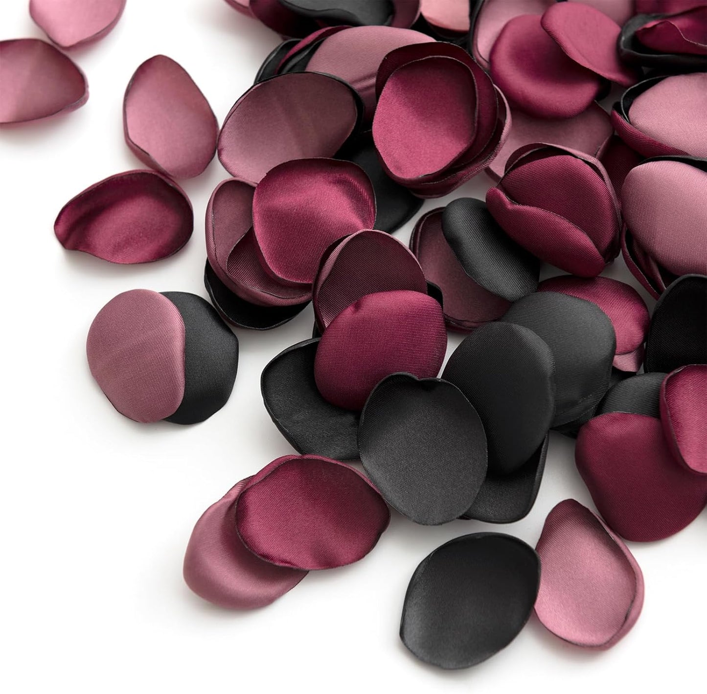 Ling's Moment Rose Petals, Silk Flower Petals for Wedding/Aisle/Flower Girl Baskets/Table Centerpiece Décor,etc.Black Burgundy 200pcs