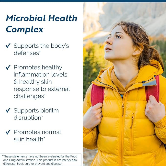Researched Nutritionals Microbinate - Microbial Health Complex - Promotes Healthy Inflammation Response, Biofilm Disruption & Immune Support - Olive Leaf, Oregano & Turmeric Extract (120 Capsules)