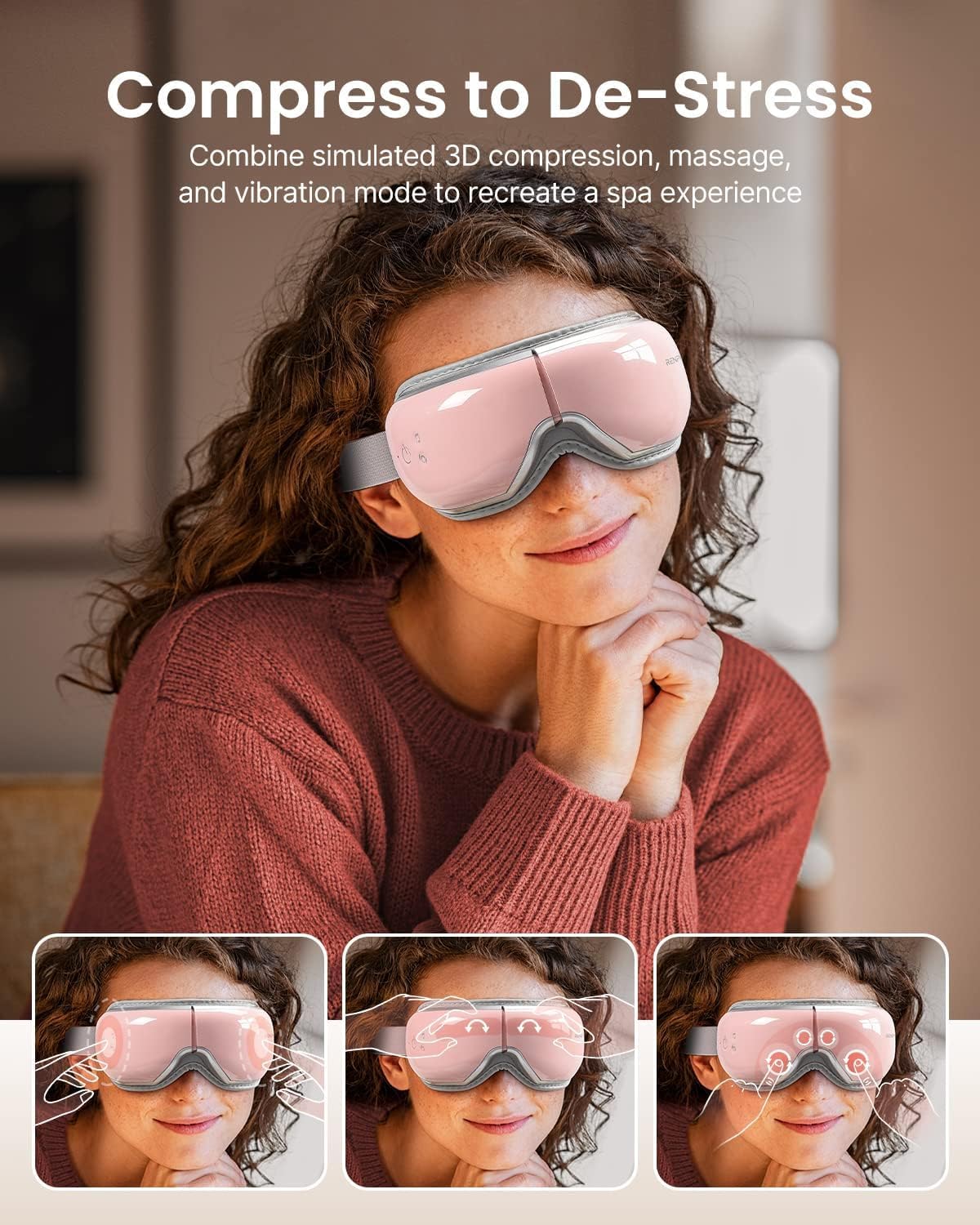 RENPHO Eyeris 1 Eye Massager with Heat, Birthday Gifts Eye Mask for Mom Dad Women Men Her Him, Smart Sleep Mask for Relax, Reduce Strain