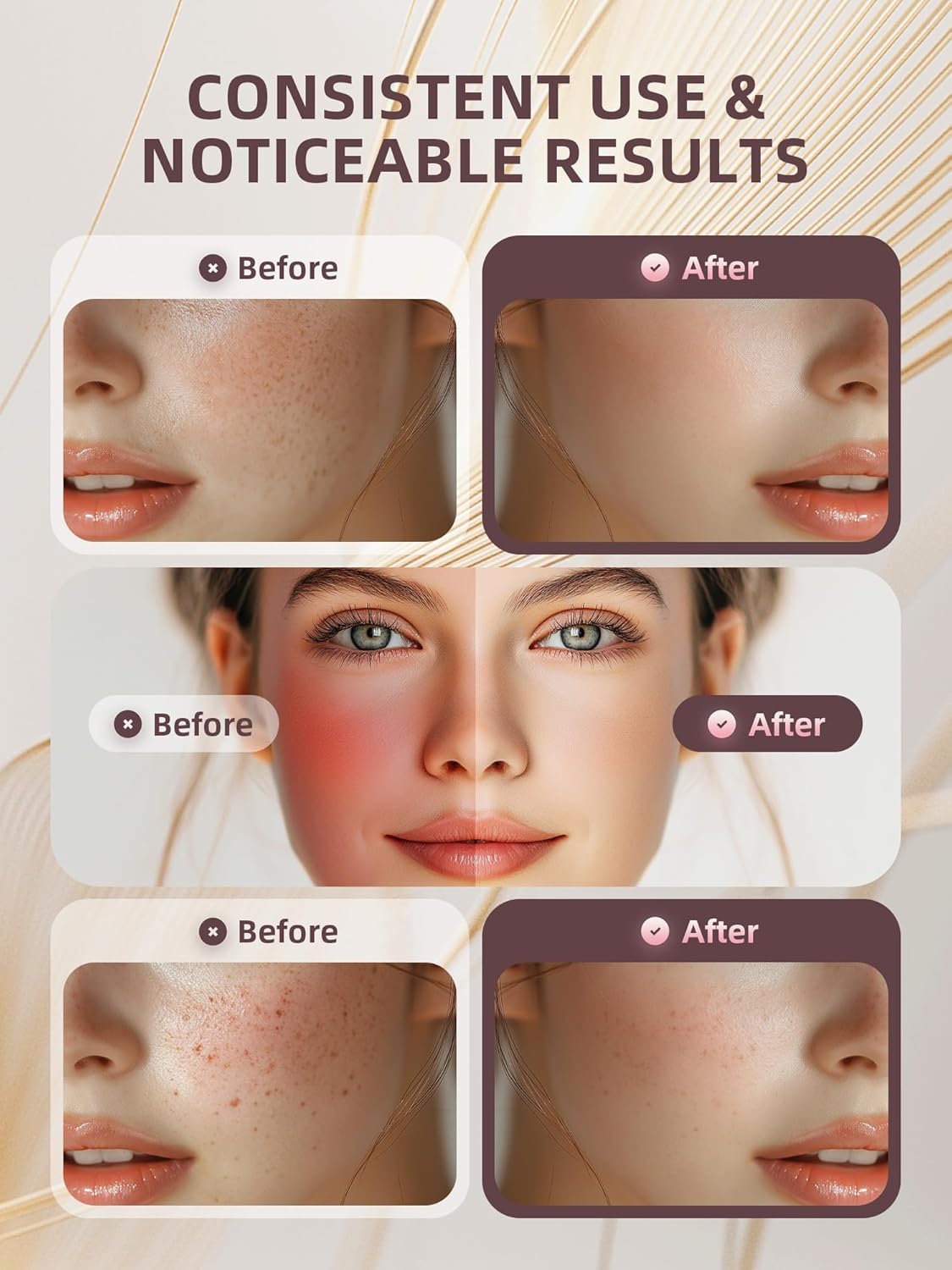 INTEO Facial Massager Tool, Beauty Device for Face and Full Body, Portable Face Lift Device for Skin Care, Against Dullness, Neck Massager for Women