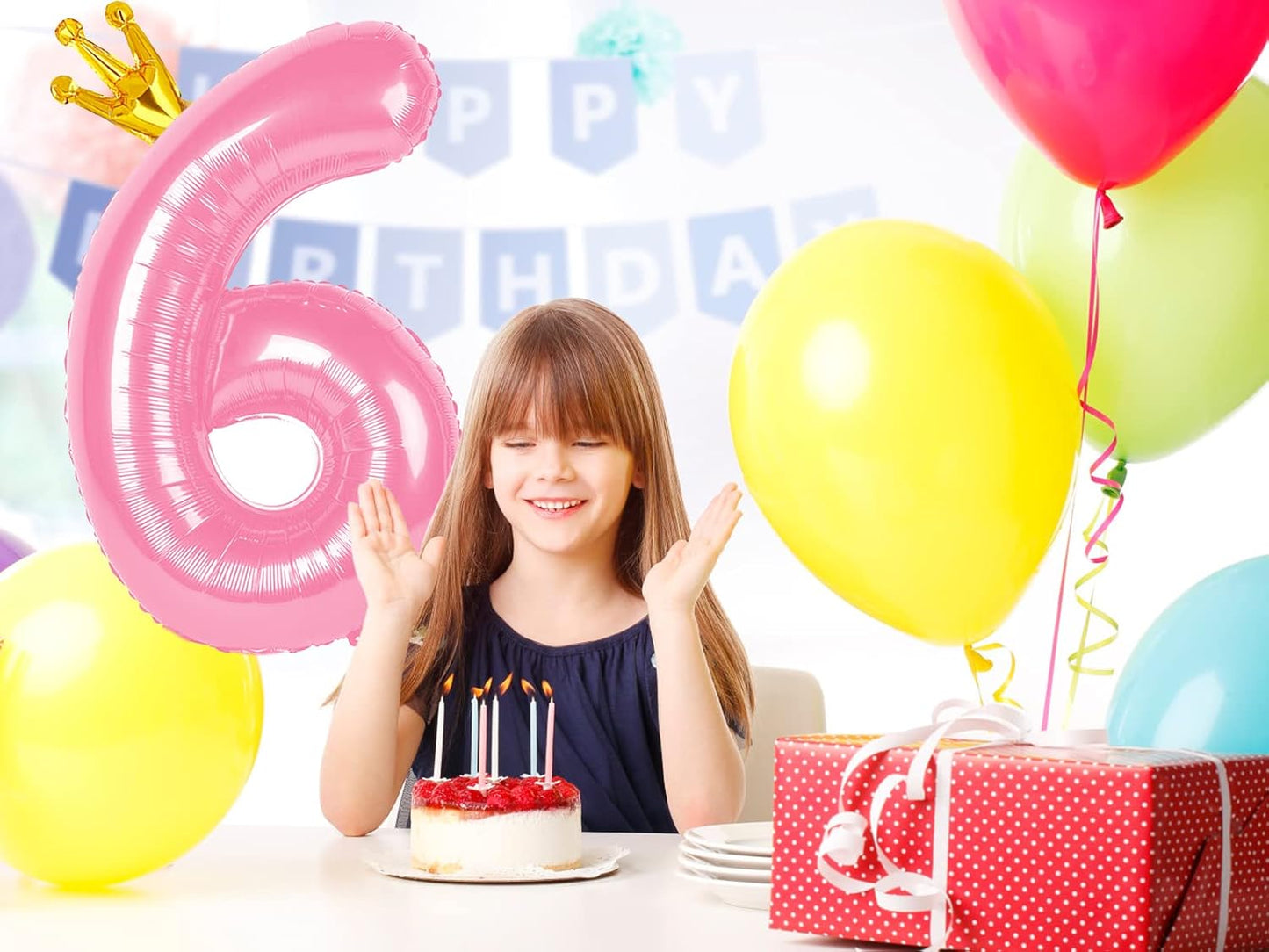 40 Inch Number Balloon 0-9(Zero-Nine) with Crown, Big Size Happy Birthday Balloon, Foil Helium Big Number Balloon for Birthday Party,Wedding, Anniversary (PINK 0)