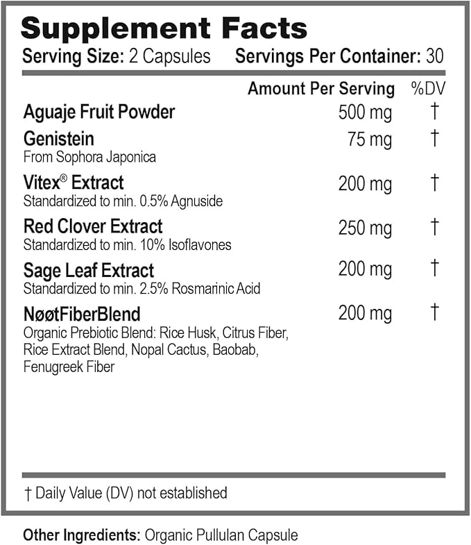 Menopause Harmony - Menopause Supplements for Women, Night Sweats & Hot Flash Relief, Hormone Balance for Women, Biohacking & Nootropics 60 Capsules, 1 Month Supply
