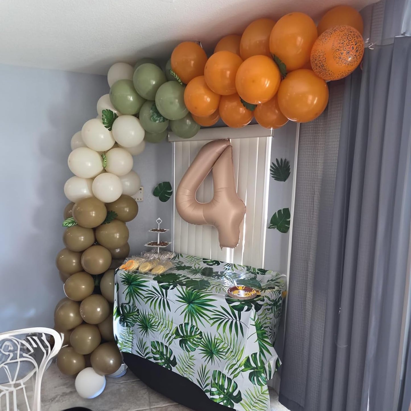 Sage Green Brown Balloon, 60 Packs 12 Inch Brown Beige Jungle Safari Wild Woodland Balloon, Olive Green Orange Balloons for Birthday Thanksgiving Harvest Festivals Fall Party Decorations