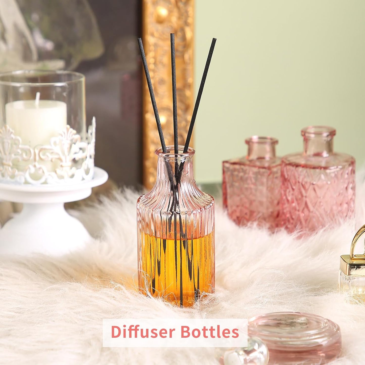 Glass Bud Vases in Bulk Set of 30 Pcs,Small Glass Vases for Flowers as Wedding Centerpieces for Tables,Clear Flower Vases Suitble for Wedding Decorations,Home Decor (Light Pink, 30 pcs)