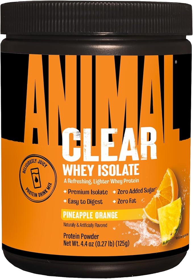 Clear Whey Isolate Protein Powder - Easy to Digest and Mix, 5g BCAA, Deliciously Juicy, Refreshing Anytime Drink for Men and Women, Pineapple Orange 125g (5 Servings)