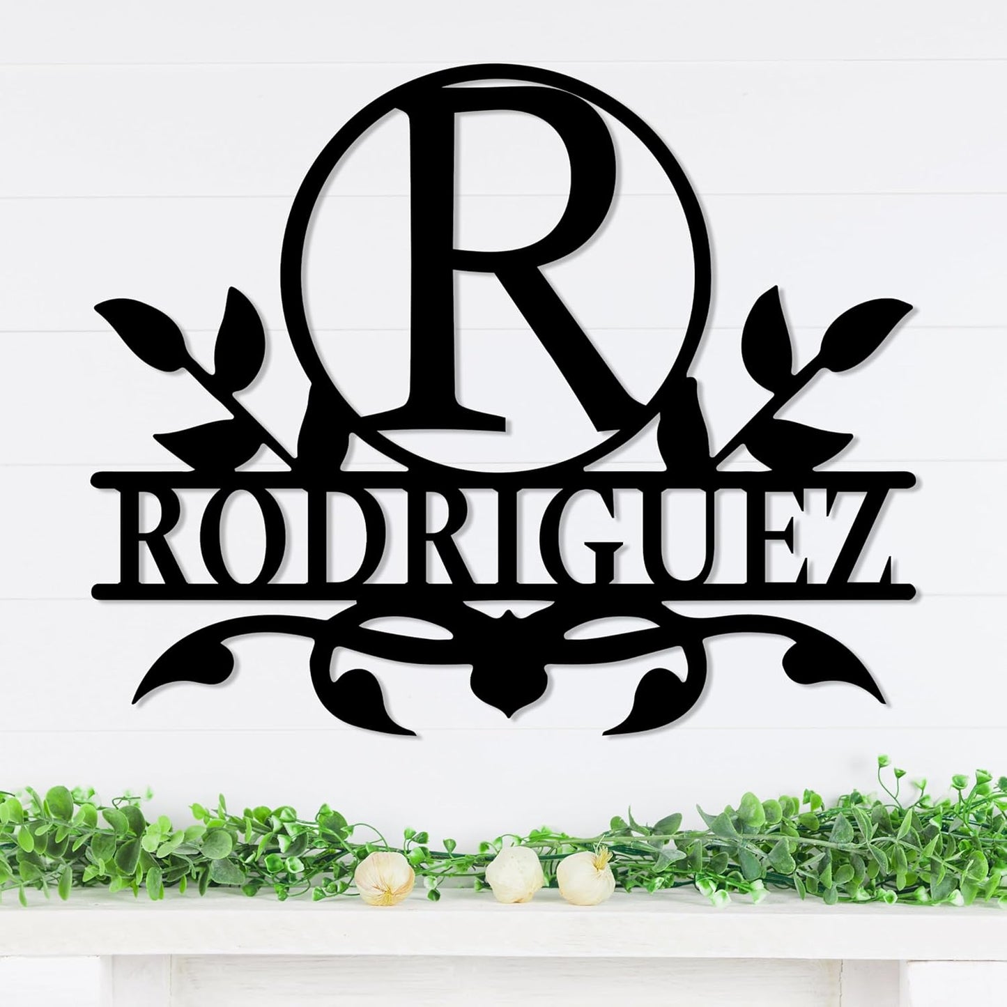 Personalized Metal Name Signs, Split Letter Monogram Wall Decor, Custom Last Name Sign, Family Name Sign for Outdoor, Personalized Wedding Gift, Garden Decor, Metal Wall Art, Housewarming Gift