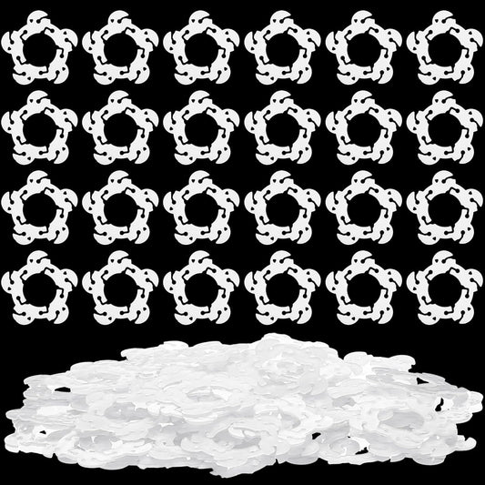 Syhood 200 Pcs Balloon Clips for Balloon Arch Flower Shaped White Bracket Buckle Connectors Clip Holders for Quick Knotting Birthday Wedding Baby Shower Party Decoration