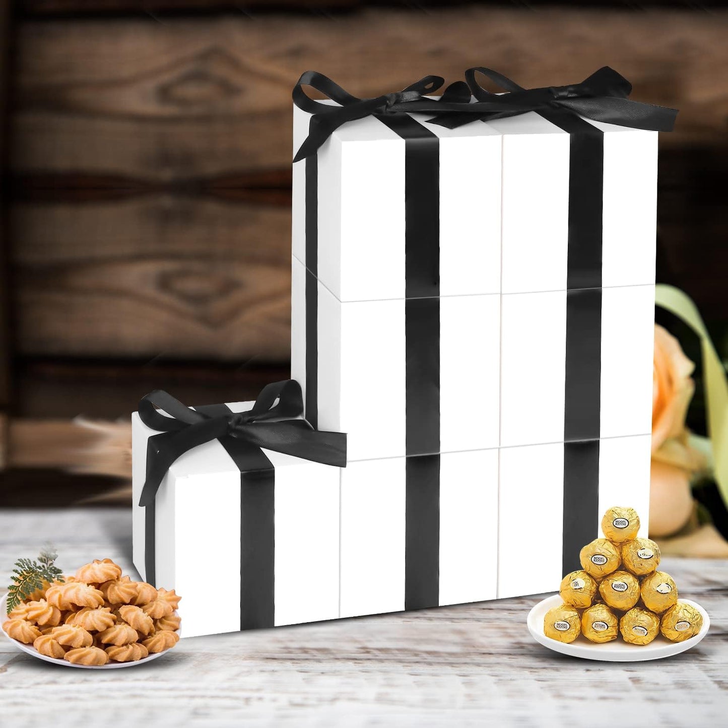 100 Pack Small Gift Boxes, 2x2x2 Inches Favor Boxes White Paper Gift Boxes with Lids for Presents, Crafting, Cupcake Boxes, Gifts, Candy Boxes for Wedding Party Bridal Shower Baby Shower Favors