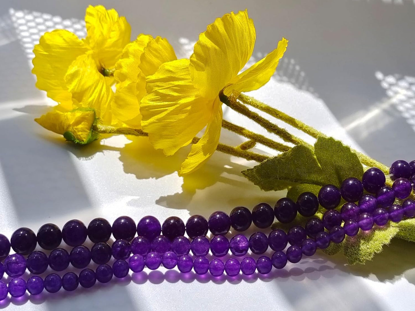 Stone Beads 6mm 140pcs Dark Purple Chalcedony Beads Round Loose Gemstones Beads for Bracelet Necklace Jewelry Making (6mm, 60633 Dark Purple Chalcedony)