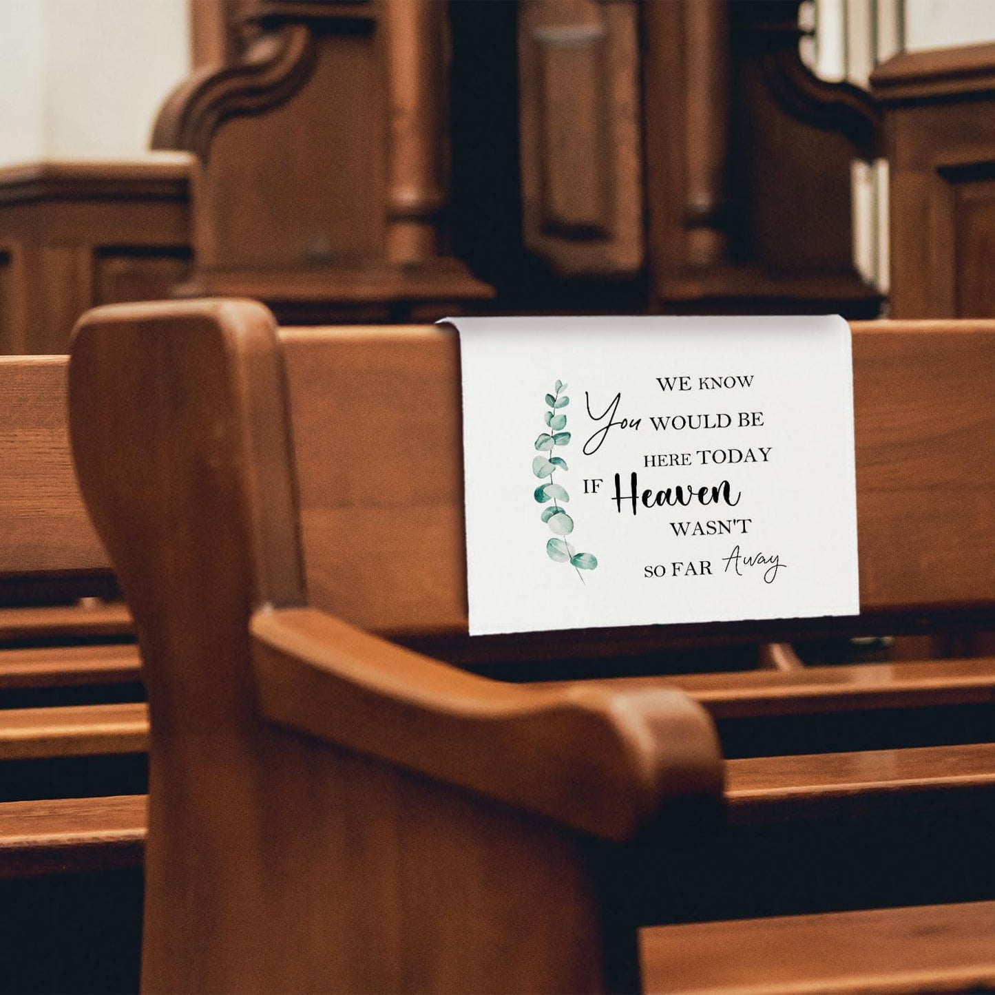 In Loving Memory Wedding Sign, If Heaven Wasn't so Far Away Reserved Chair Sign Pew Cloths Seating Placeholder, Wedding Decorations for Reception Celebrations Event (1 Pc)