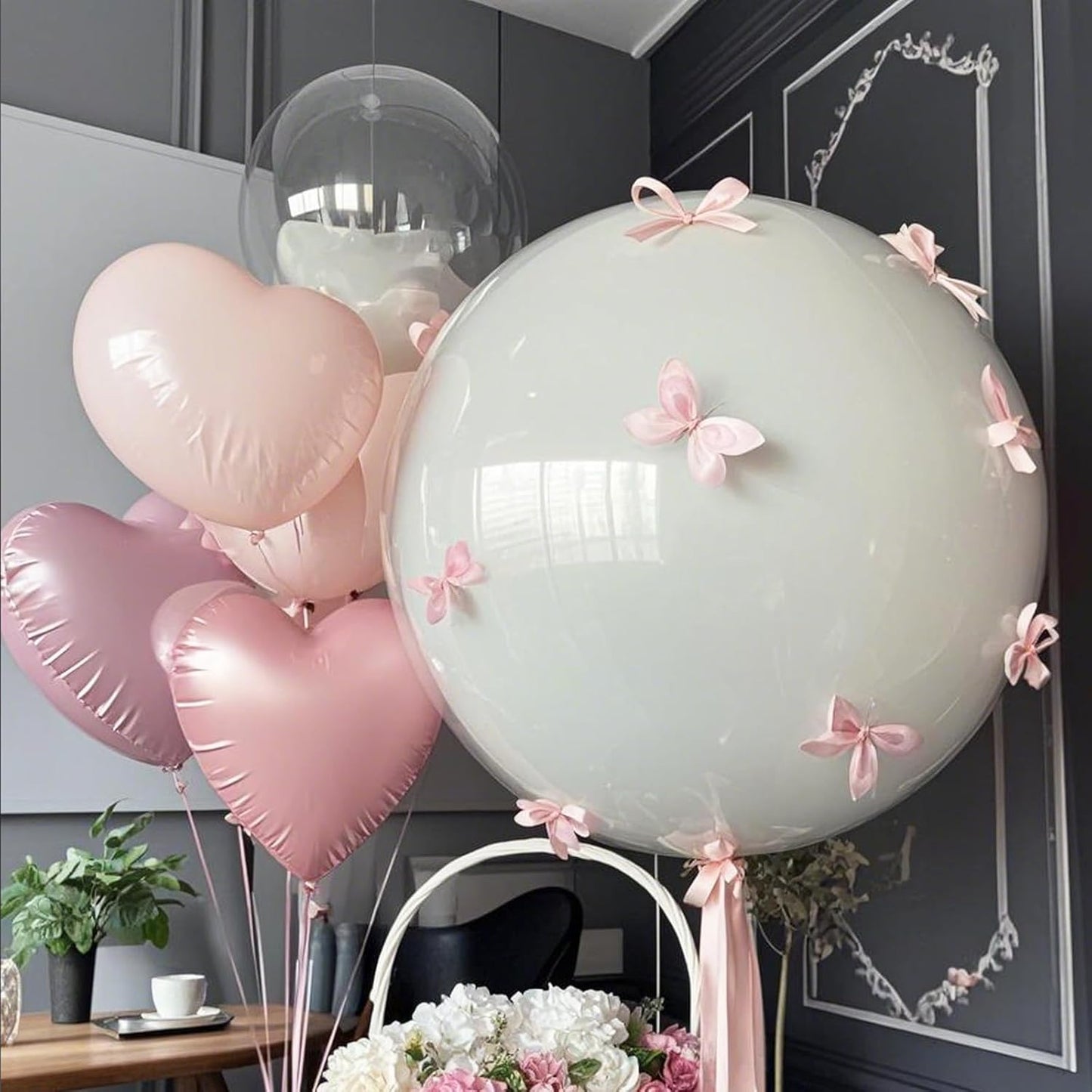 Baby Pink Heart Balloons,12Pcs 18 Inch Pastel Pink Foil Love Heart Shaped Balloons for Girl Party Bow Birthday Party Wedding Engagement Anniversary Baby Shower Valentines Day Decorations