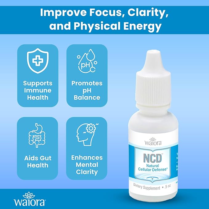 Waiora NCD Zeolite Liquid Drops – Pure Zeolite Binder for Immune Boost, Gut Cleanse, pH Balance, Best Liquid Supplement for Men & Women, pH Balance, Cleansing Drops (0.5oz, 90 Servings)