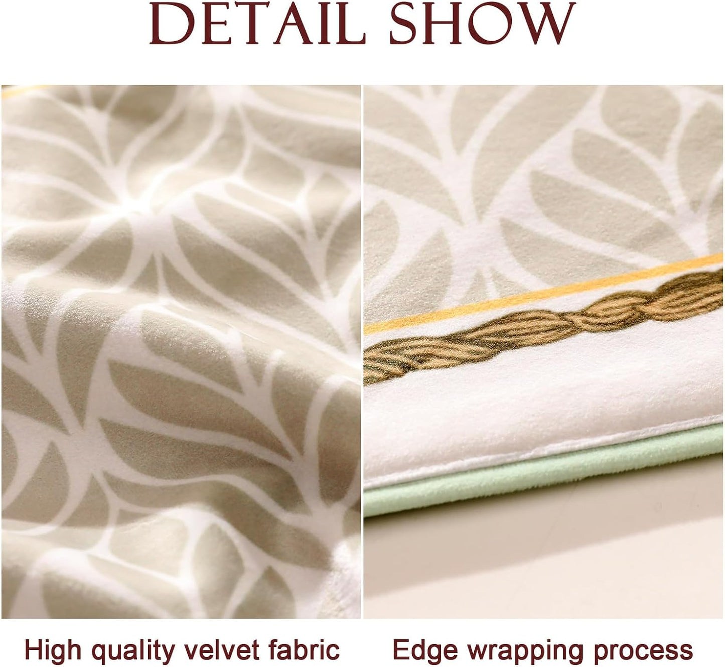 patdrea Designer French Floral Extra Long Velvet Table Runner 118 Inch Long,Green Orange Blossoms Pattern Table Mat, Decor for Kitchen Dining Coffee Table Cabinet Banquet Thanksgiving,16"*118"