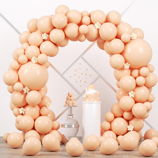 90pack Pastel Orange Balloons Different Size 18/12/10/5 Inch Orange Balloon Garland Arch Kit for Graduation, Wedding, Birthday, Princess Theme, Baby Shower, Anniversary Party Decorations