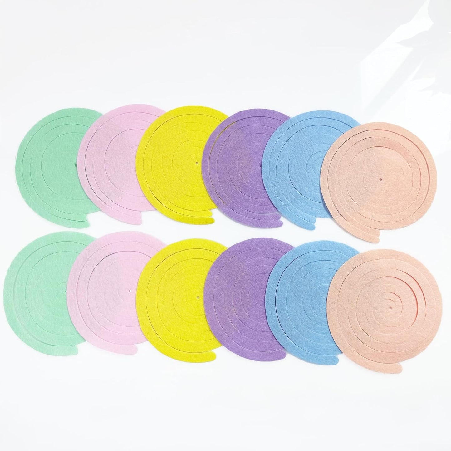 36 Pcs Pastel Hanging Swirl Decorations Pastel Color Felt Swirl Streamer Spiral Ceiling Decorations Garland for Macaron Colorful Birthday Wedding Baby Shower Easter Party Supplies