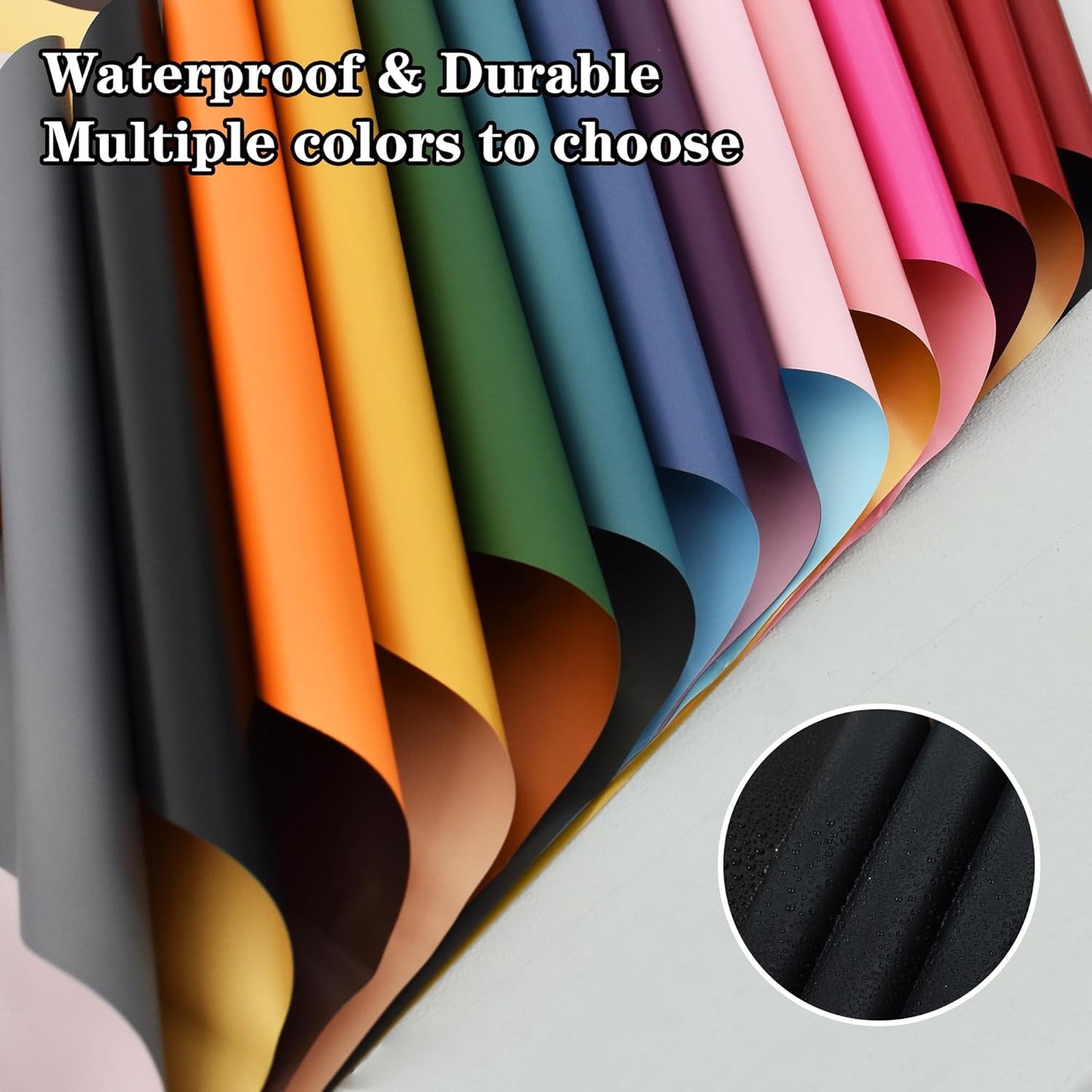 BEISHIDA 20 Sheets Red+Gold Double Sided Floral Wrapping Paper, 58 * 58 cm / 22.8 * 22.8 Inch, Perfect for Gift Wrapping, Floral Arrangement, Occasions: Valentine's Day, Wedding, Birthday, Christmas