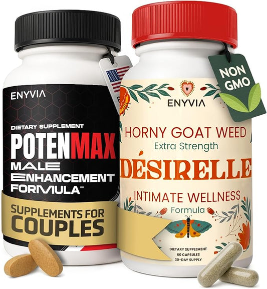 Libido Booster for Women Bundle with Natural Male Performance Pills – Dual Support Supplement Pack for Men & Women, Energy, Performance & Desire (2 Items)
