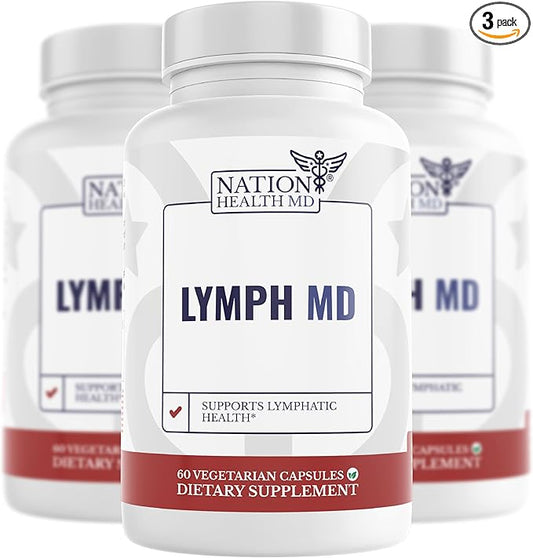 Lymph MD - Lymphatic Drainage Supplement - Lymph System Support for Women & Men - with Bromelain, Echinacea, Burdock Root, Dandelion, Rutin, Kelp & More - 180 Capsules