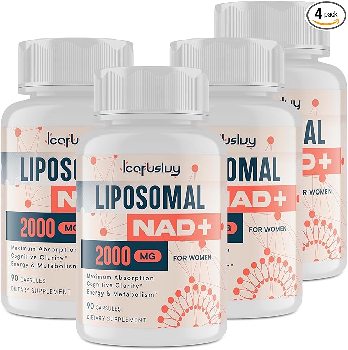 2000MG NAD+ Supplement for Women, with Ashwagandha, Maca, Black Cohosh & Ginkgo Biloba, NMN Alternative, Max Absorption - Liposomal NAD+, Menopause, Focus, Energy, Aging Combat, 360 Capsules