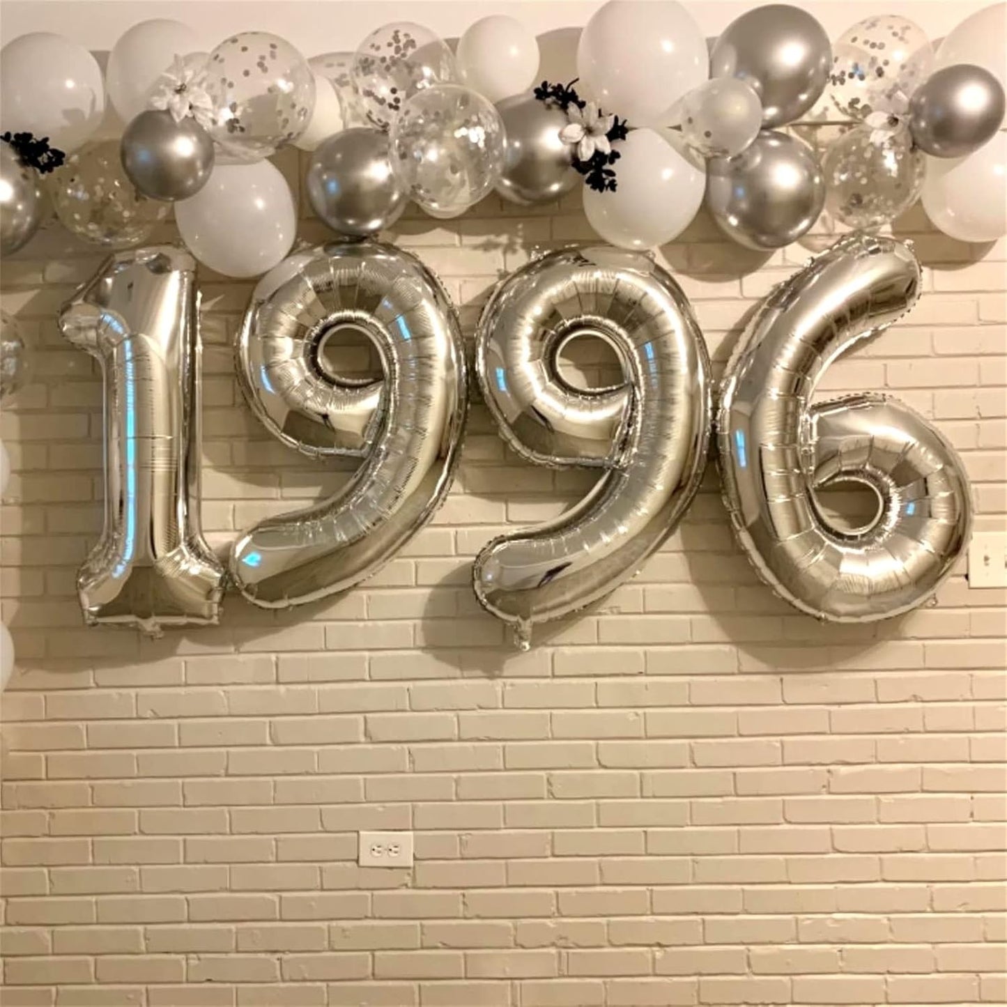 40'' Silver Number 9 Balloons for Women Men, Giant Self Inflating Foil Number Balloons Set 0-9, Large Digital 9 Helium Balloon for Boys Girls 9th Birthday Party Decorations Anniversary Supplies