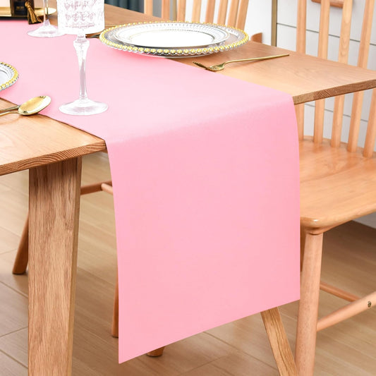 Farmhouse Pink Table Runner Dining Table Runners 60 Inches Long Coffee Table Runner for Dresser Living Room Bedroom Holiday Party Banquet 12X60 Inch
