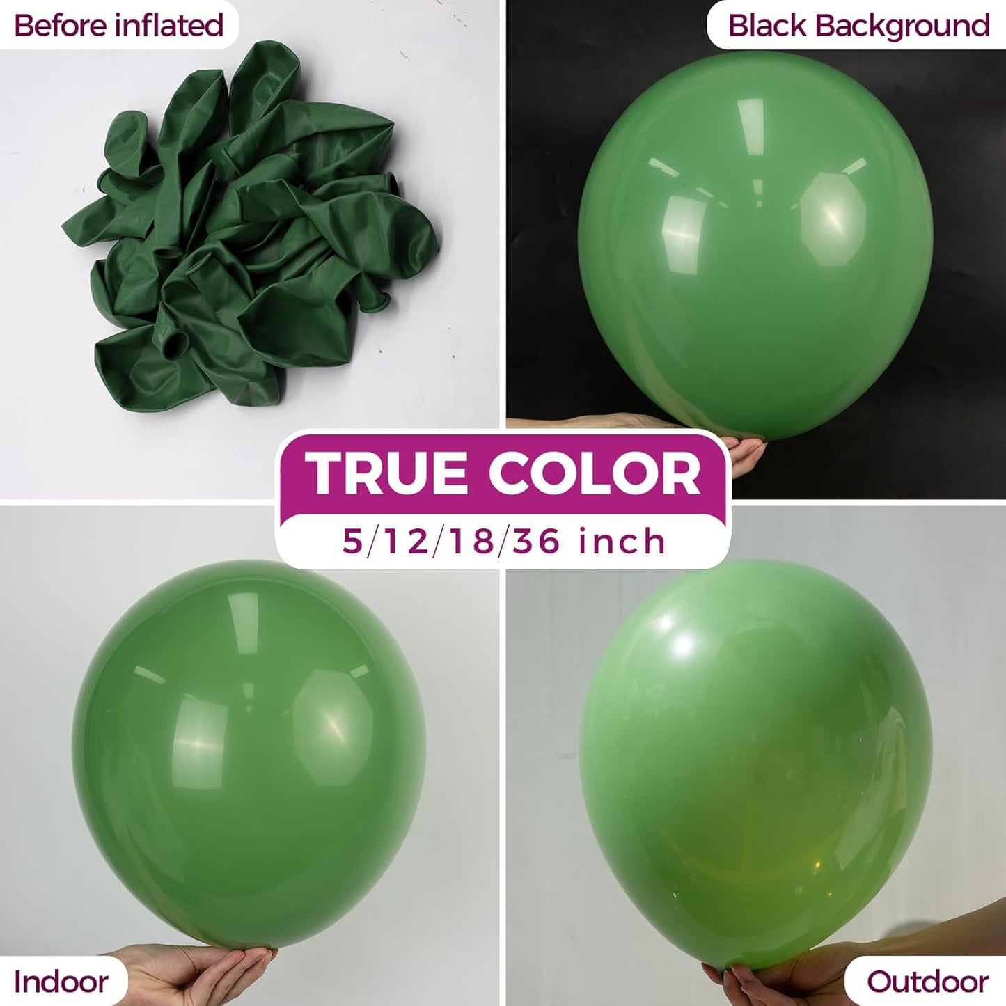 Bezente Sage Green Latex Party Balloons - 100 Pack 12 inch Round Helium Olive Green Balloons for Birthday Jungle Theme Safari Bridal Shower Wedding Party Decorations