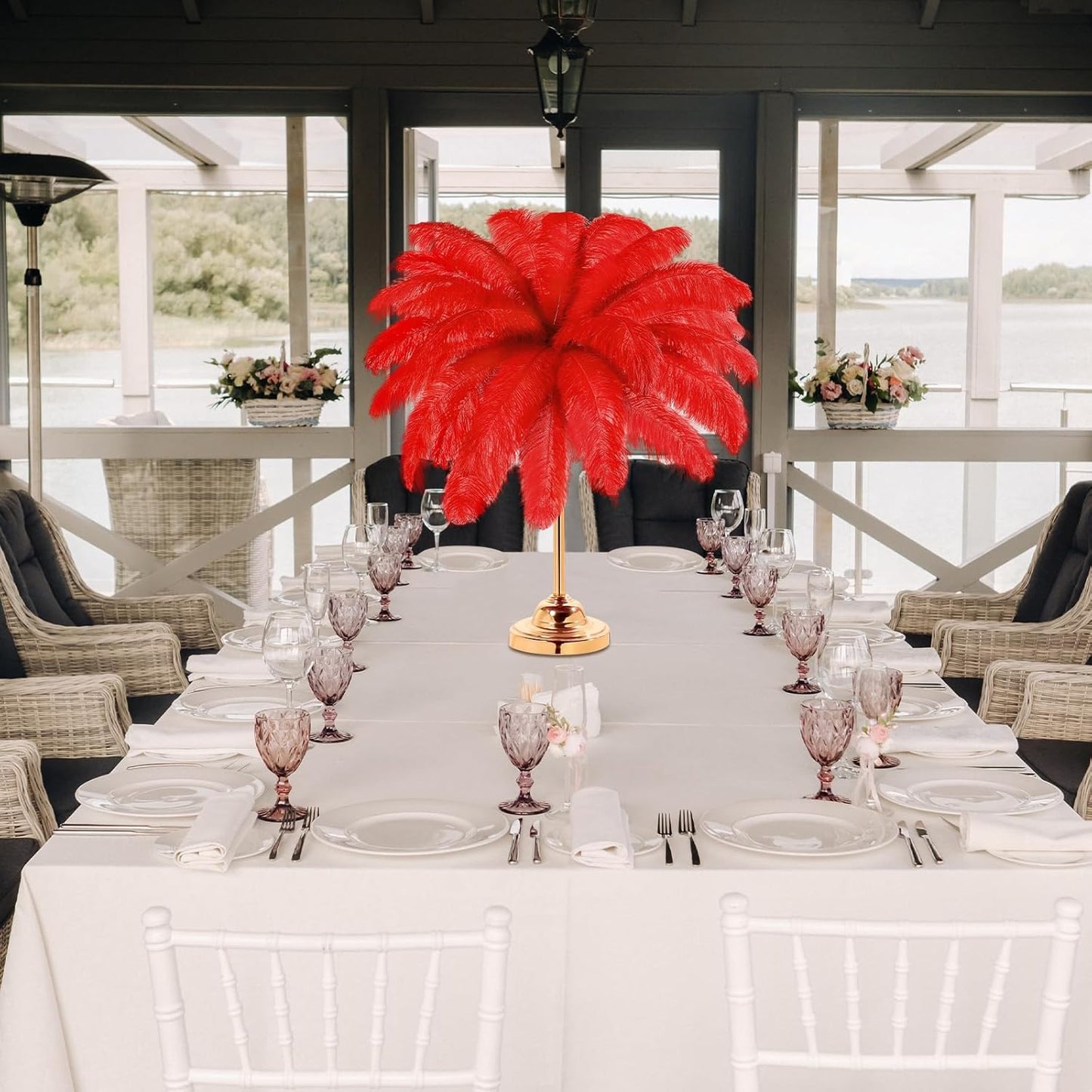 80 Pcs Large Natural Ostrich Feathers Plumes 14-16 Inch Bulk for DIY Crafts Wedding Party Centerpiece Vase