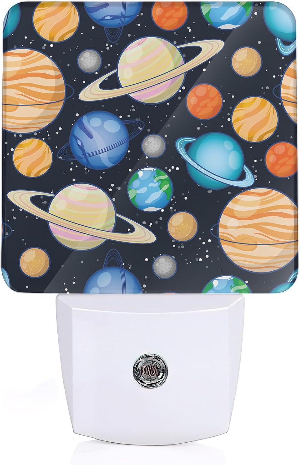 Cartoon Universe Planets Night Light, Cute Night Light Plug into Wall with Dusk to Dawn Sensor, LED Lamp Energy Saving Lights for Men Women Boys Girls,Lamp for Bedroom Bathroom Hallway