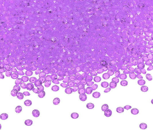 PATIKIL 10000 Pcs Wedding Table Scatter Confetti Crystals 4.5mm Acrylic Diamonds Vase Fillers Gems for Table Centerpiece Decorations Party Vase Beads, Light Purple