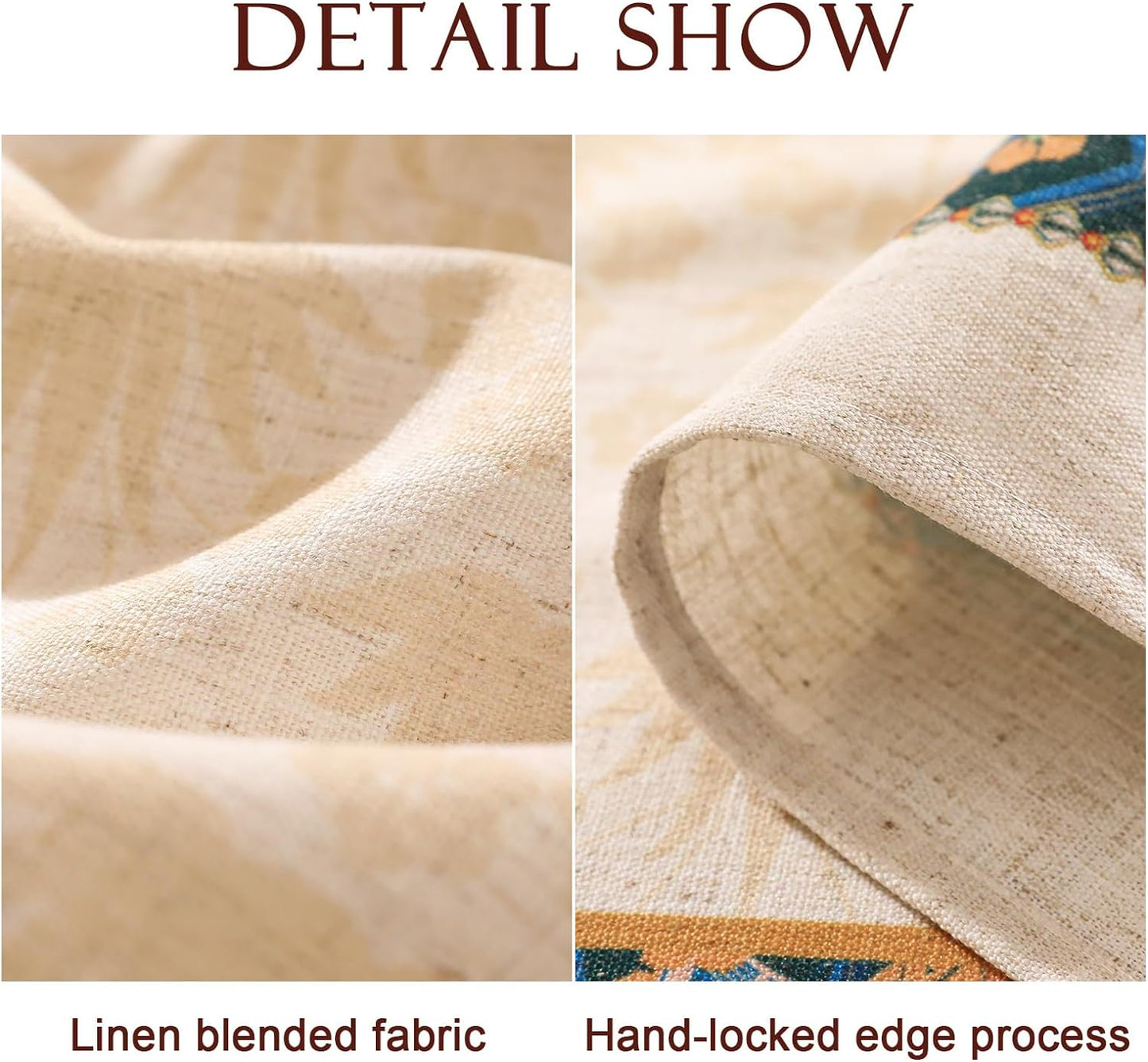 patdrea Designer Linen Small Tablecloth for Rectangle Table,Pineapple Pattern Tablecloths,Table Cover Cloth Colorful Decor for Kitchen Dining Christmas,Thanksgiving,55"x79"-Pineapple B