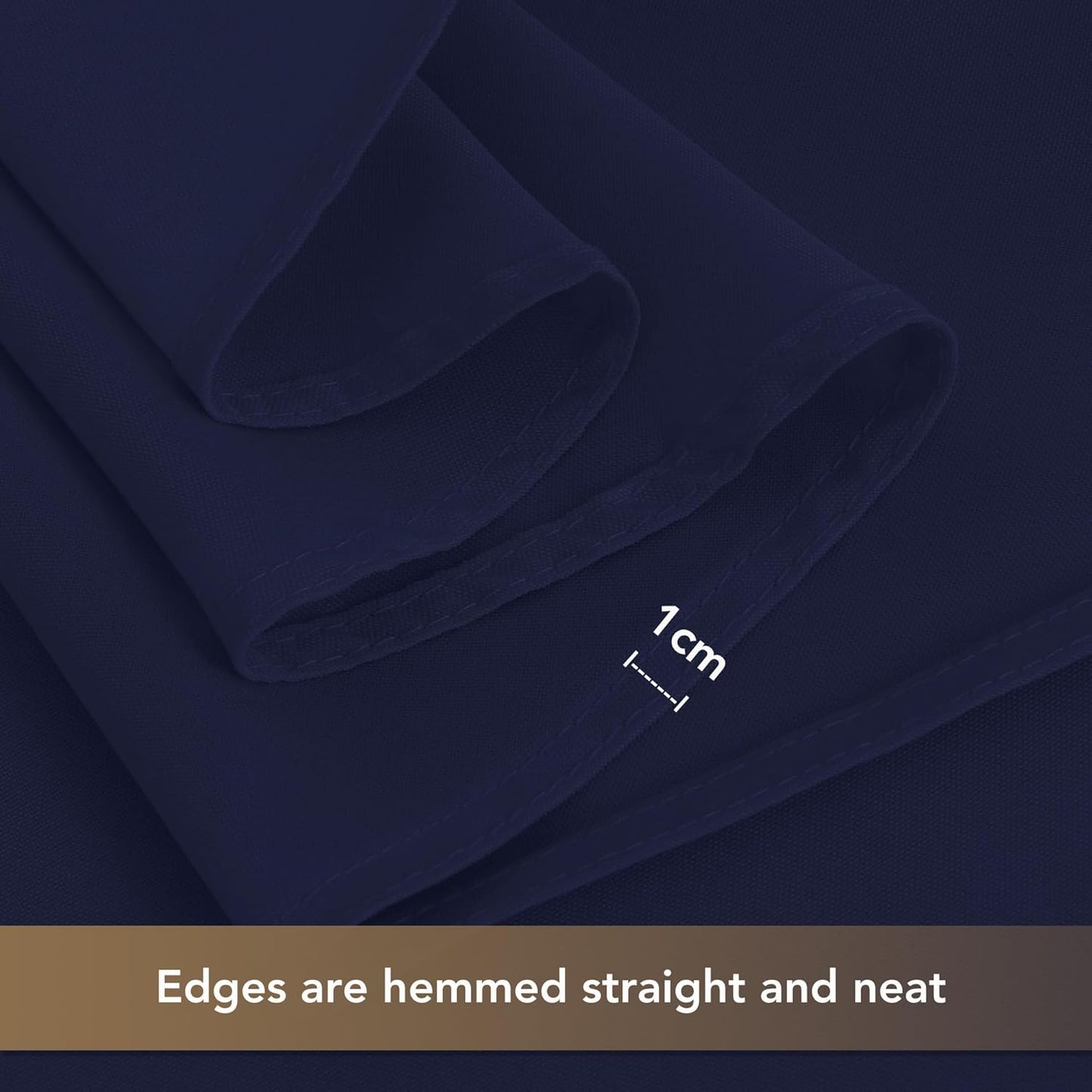 sancua Square Tablecloths 85x85 Inch, 2 Pack - Navy Blue Fabric Table Cloth for Square or Round Tables, Washable Polyester Table Cover for Outdoor Party, Birthday, Buffet, Resturant