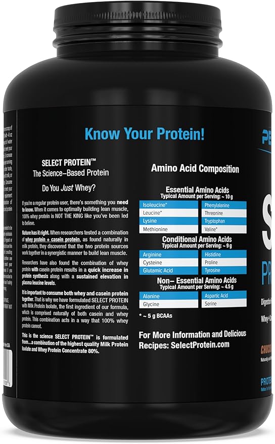 PEScience Select Protein Powder, Whey and Casein Blend, Clean Protein Powder for Women and Men, Low Calorie, Low Carb, Keto Friendly, Gluten Free, Chocolate Truffle, 55 Servings