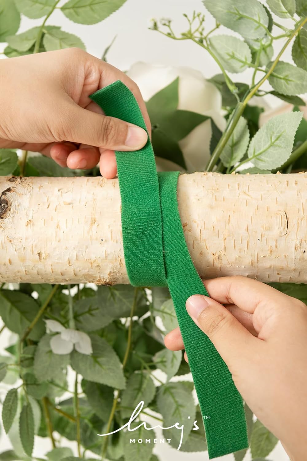 Ling's Moment 6.5FT Artificial Wedding Arch Flowers, Backdrop Floral Garland, White Sage Ceremony Reception Hanging Eucalyptus Rose Arbor Arrangement Outdoor Party Swag Home Decorations