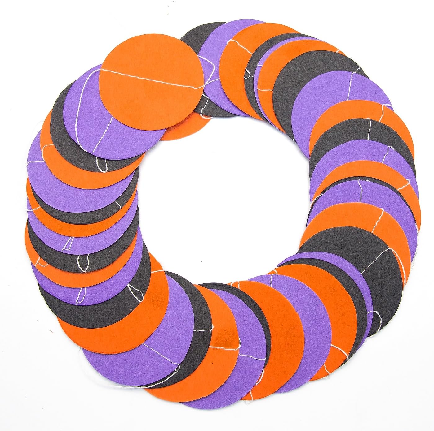 Black-Orange-Purple Halloween Party-Decorations - 52Ft Paper Garland Streamers Backdrop Graduation Wedding Birthday Banner Baby Shower Halloween Decorations Hanging Décor HongTongTong