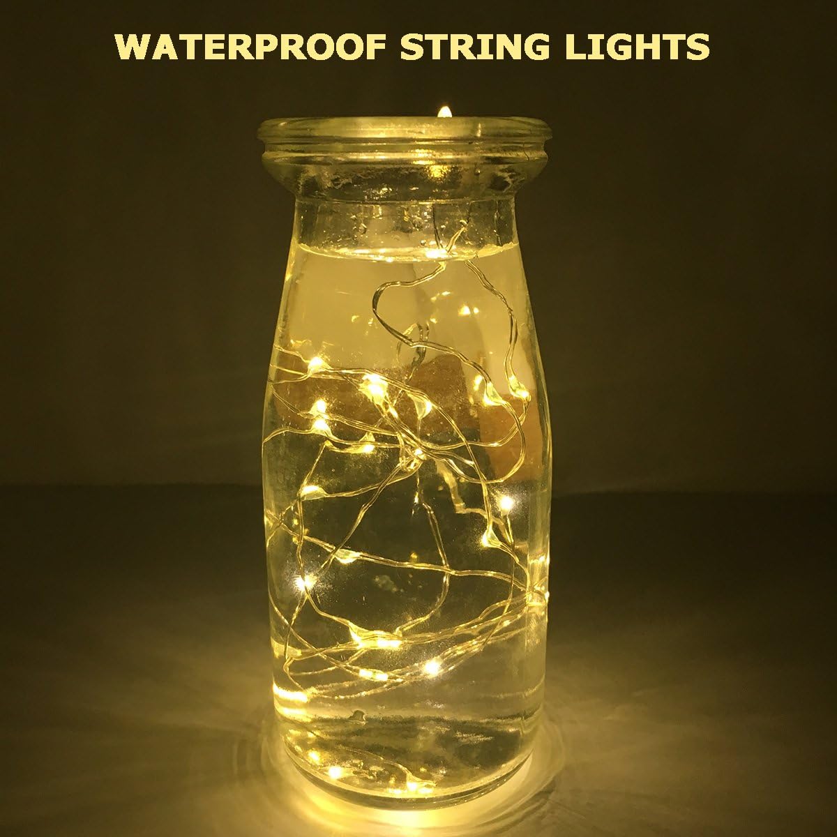 NeoJoy Wine Cork Lights, Rechargeable Bottle Fairy String Lights with 15 LED for DIY Artificial Parties Centerpiece Bedroom Decoration Gift (Warm White, 4PCS)