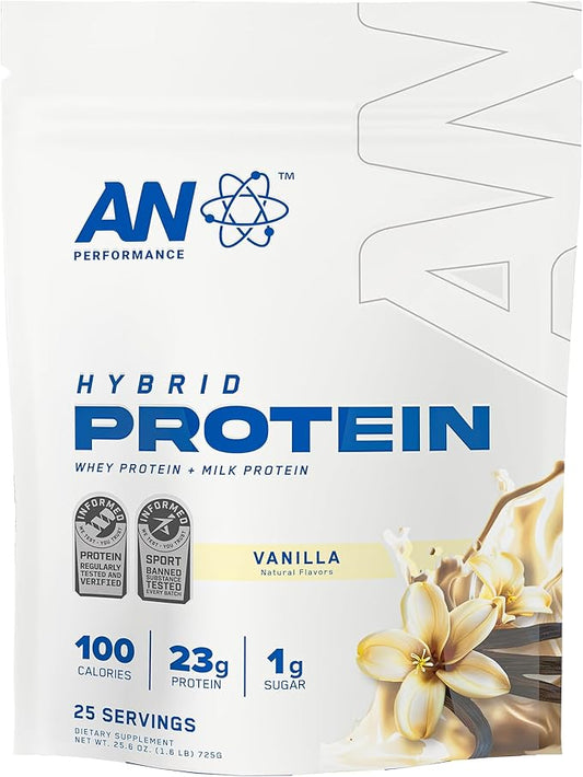 an Performance Whey Protein Powder | Vanilla | 23g Protein, 1g Sugar, 100 Calories | Gluten-Free, Low Carb, Low Fat | Keto Friendly | Essential Amino Acids for Recovery | 25 Servings