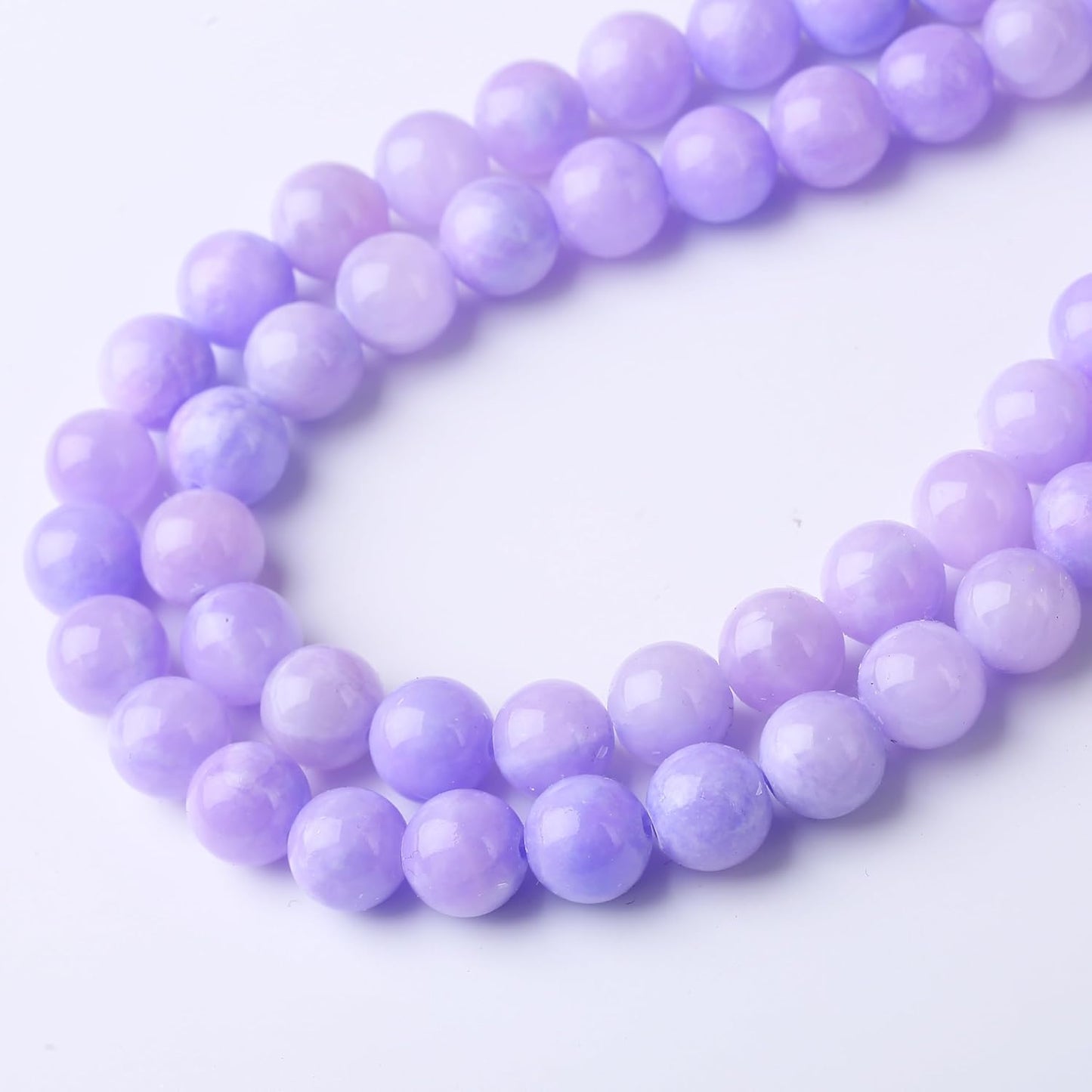 Purple Persian Jade Stone Beads Gemstone Round Crystal Energy Jade Beads Stone Beads for Jewelry Making DIY Bracelet Necklace Jewelry Making 1 Strand 15.5inch 35PCS 10MM